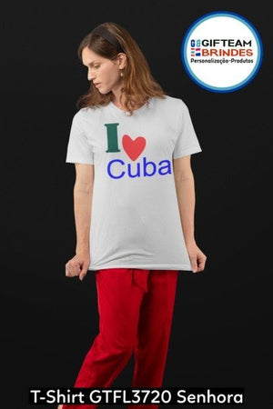 T-SHIRT SENHORA GTFL720 I LOVE CUBA