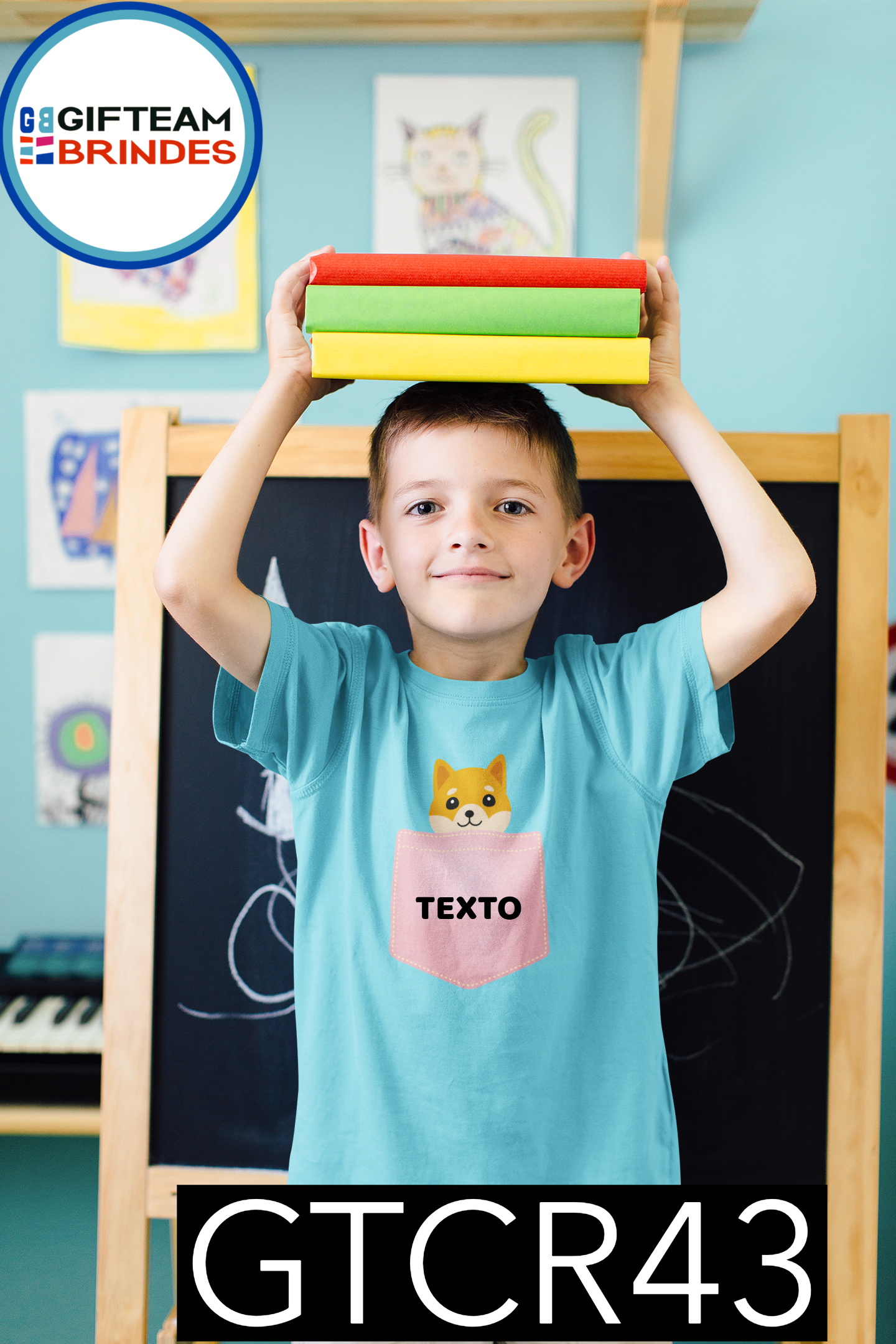 T-SHIRT CRIANÇA BOLSOS GTCR43
