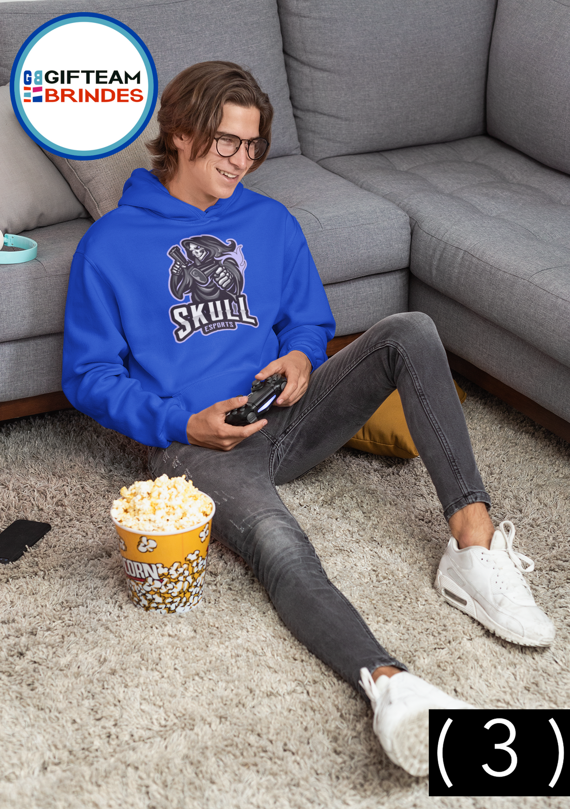 SWEAT SHIRTS CAPUZ HOMEM GAMING SKULL 236