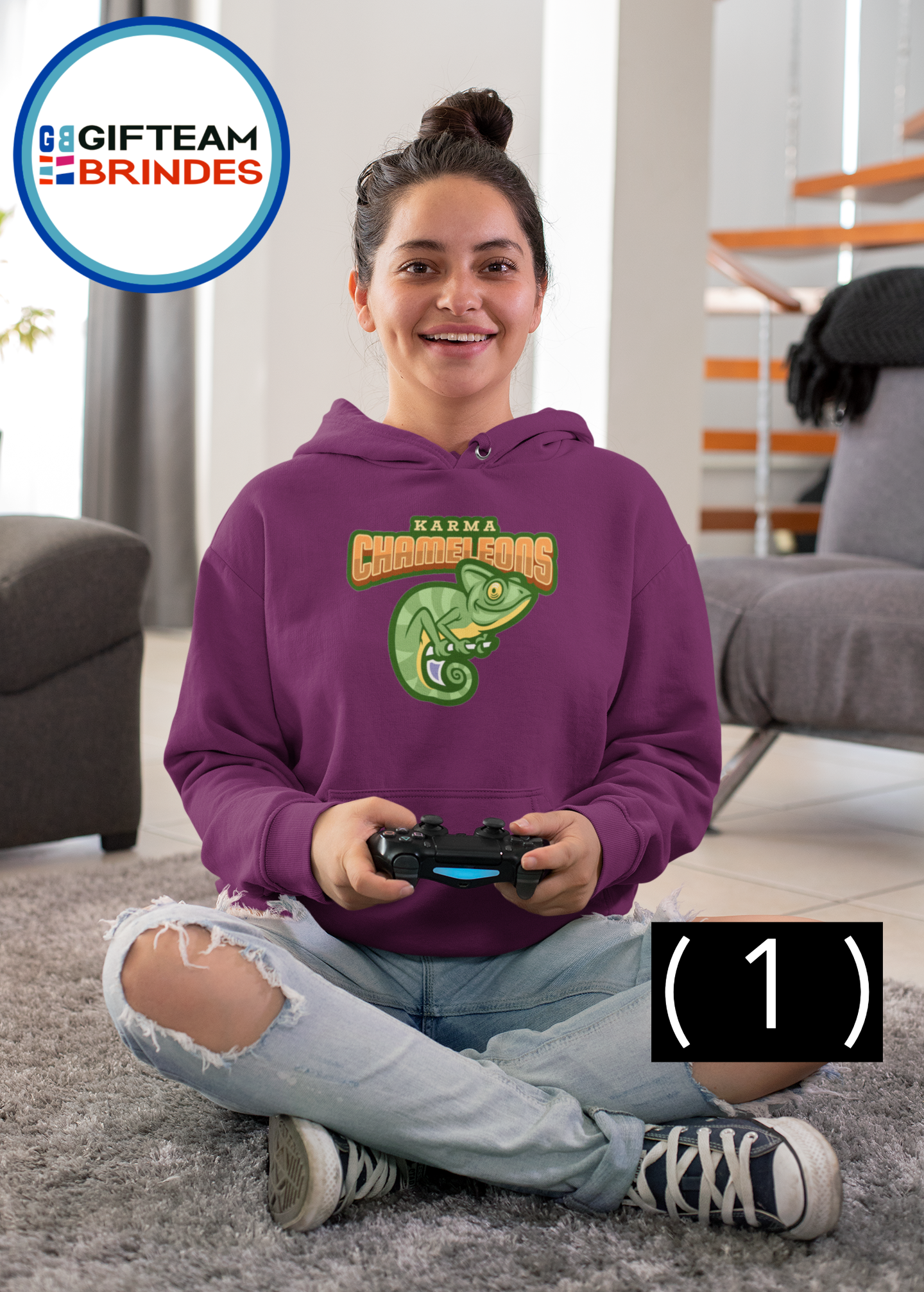 SWEAT SHIRTS CAPUZ SENHORA GAMING CAMALEONS  236