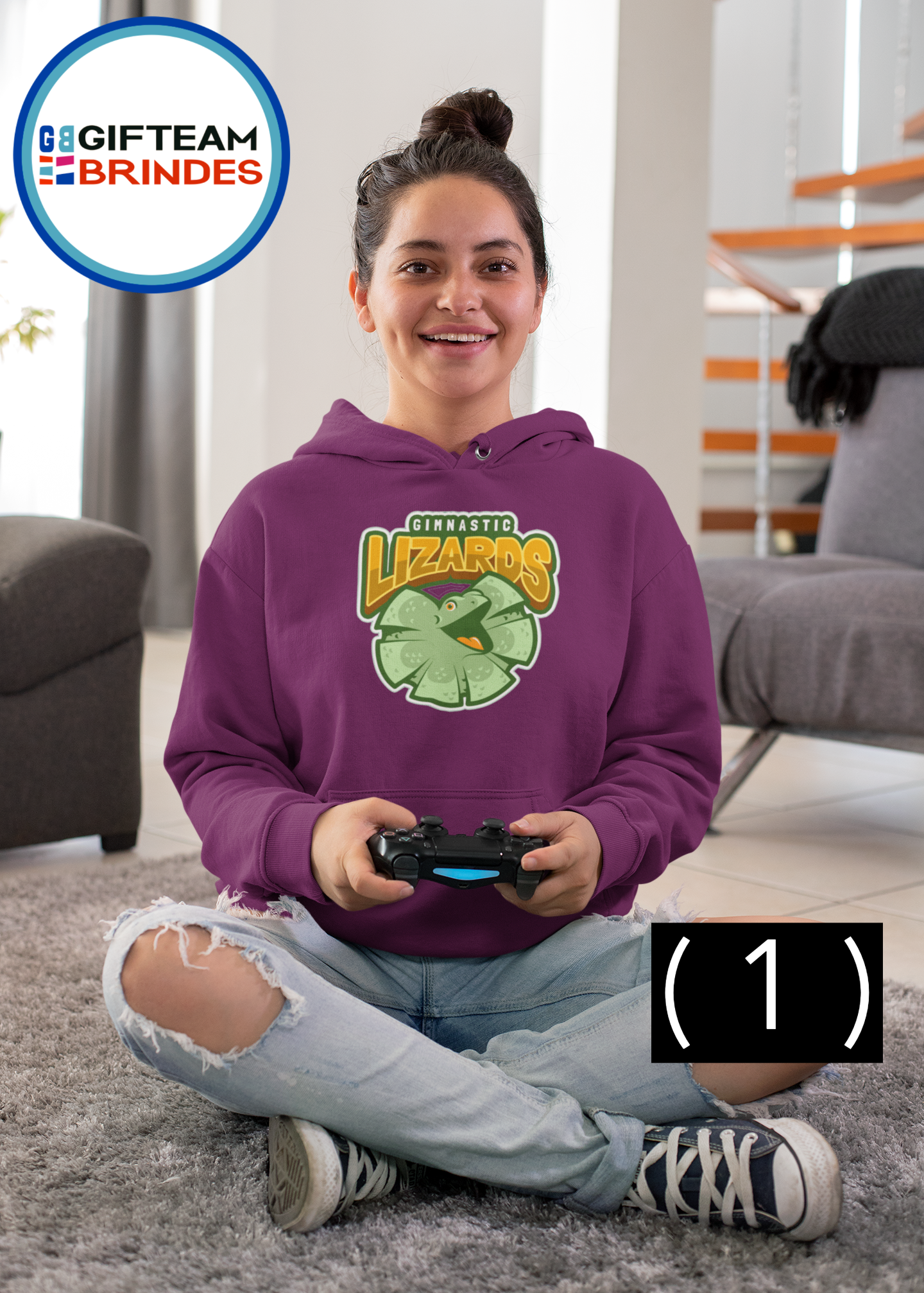 SWEAT SHIRTS CAPUZ SENHORA GAMING LIZARDS  236
