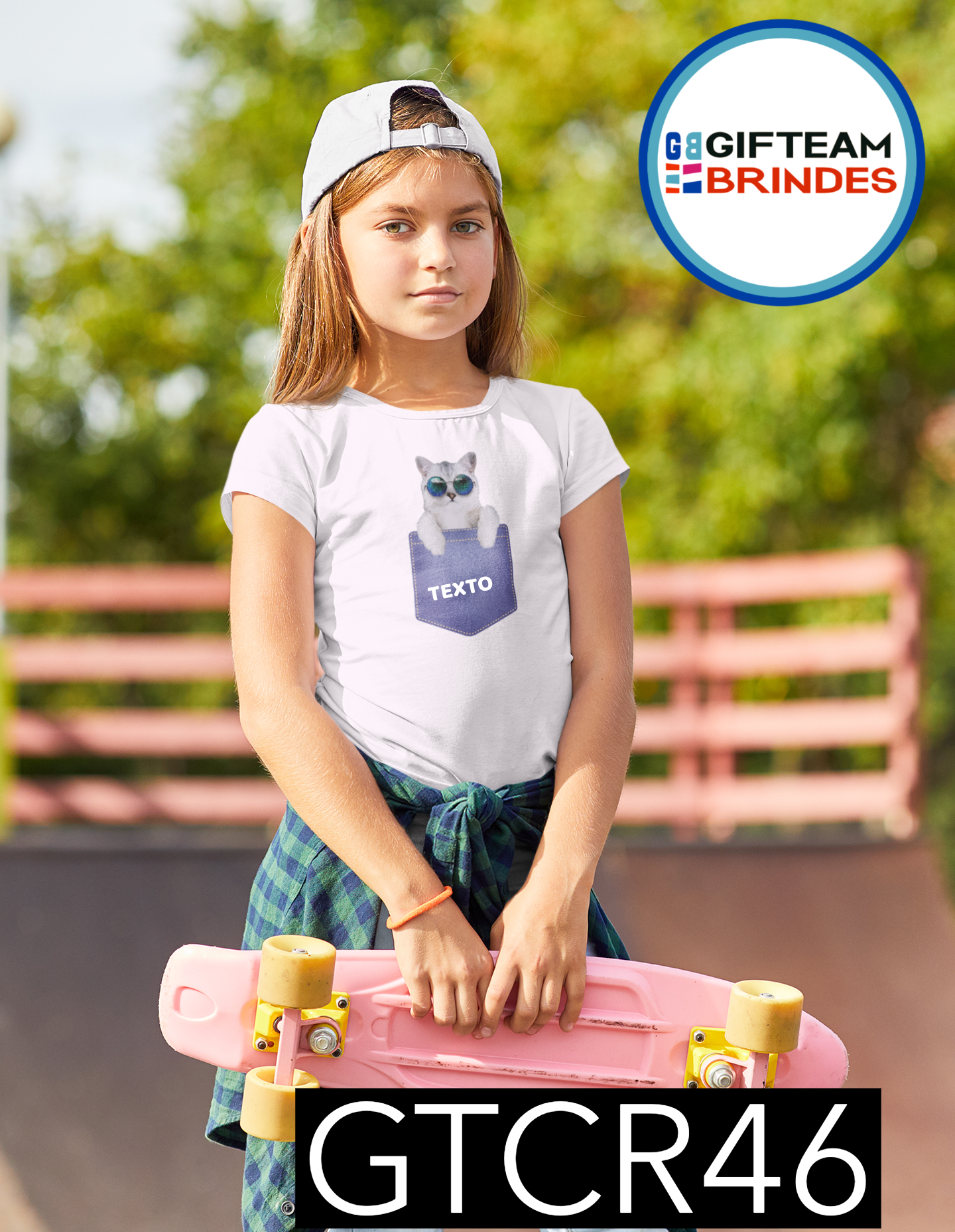 T-SHIRT CRIANÇA BOLSOS GTCR46