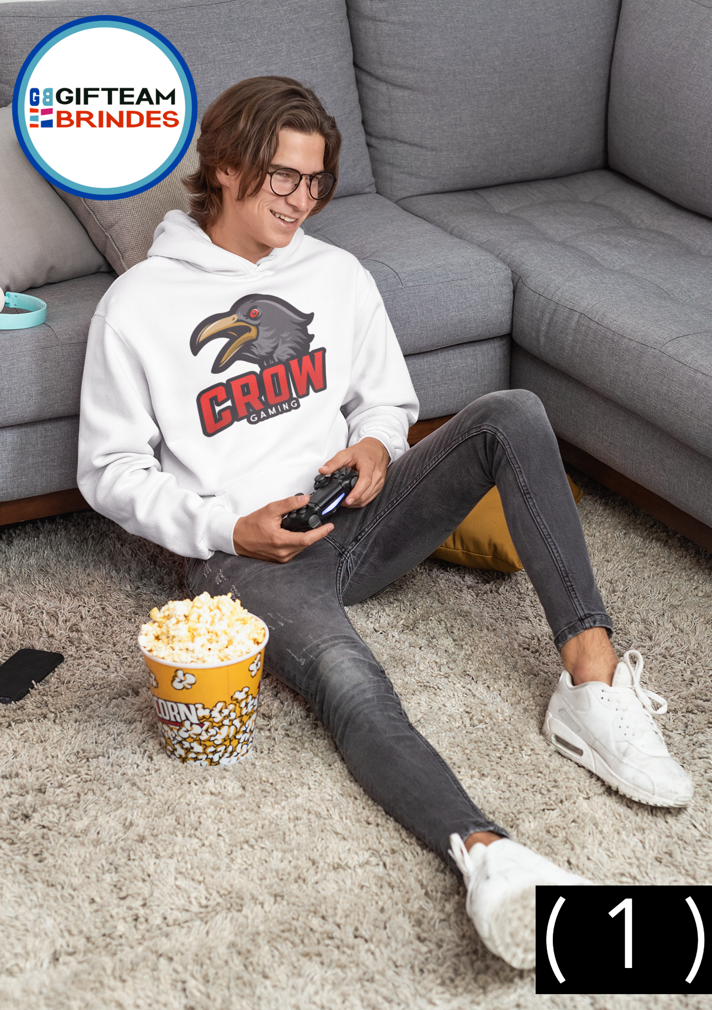 SWEAT SHIRTS CAPUZ HOMEM GAMING CROW  236