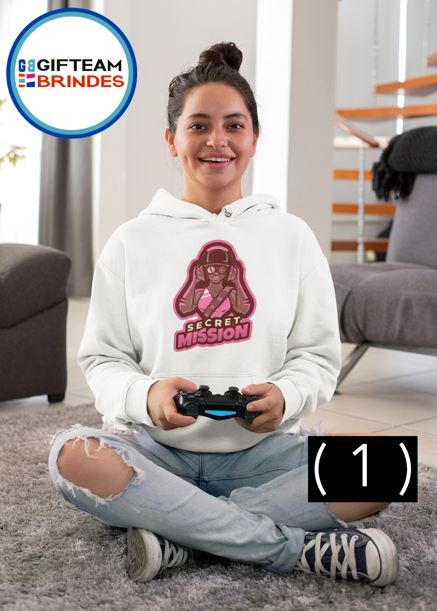 SWEAT SHIRTS CAPUZ SENHORA GAMING SECRET MESSION  236