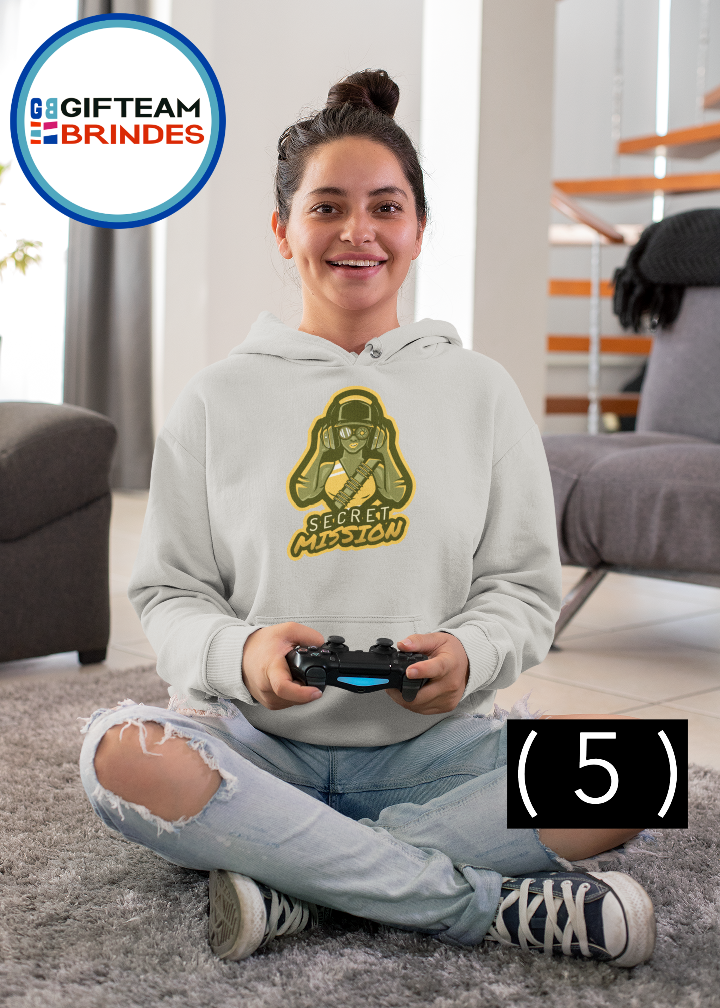 SWEAT SHIRTS CAPUZ SENHORA GAMING SECRET MESSION  236