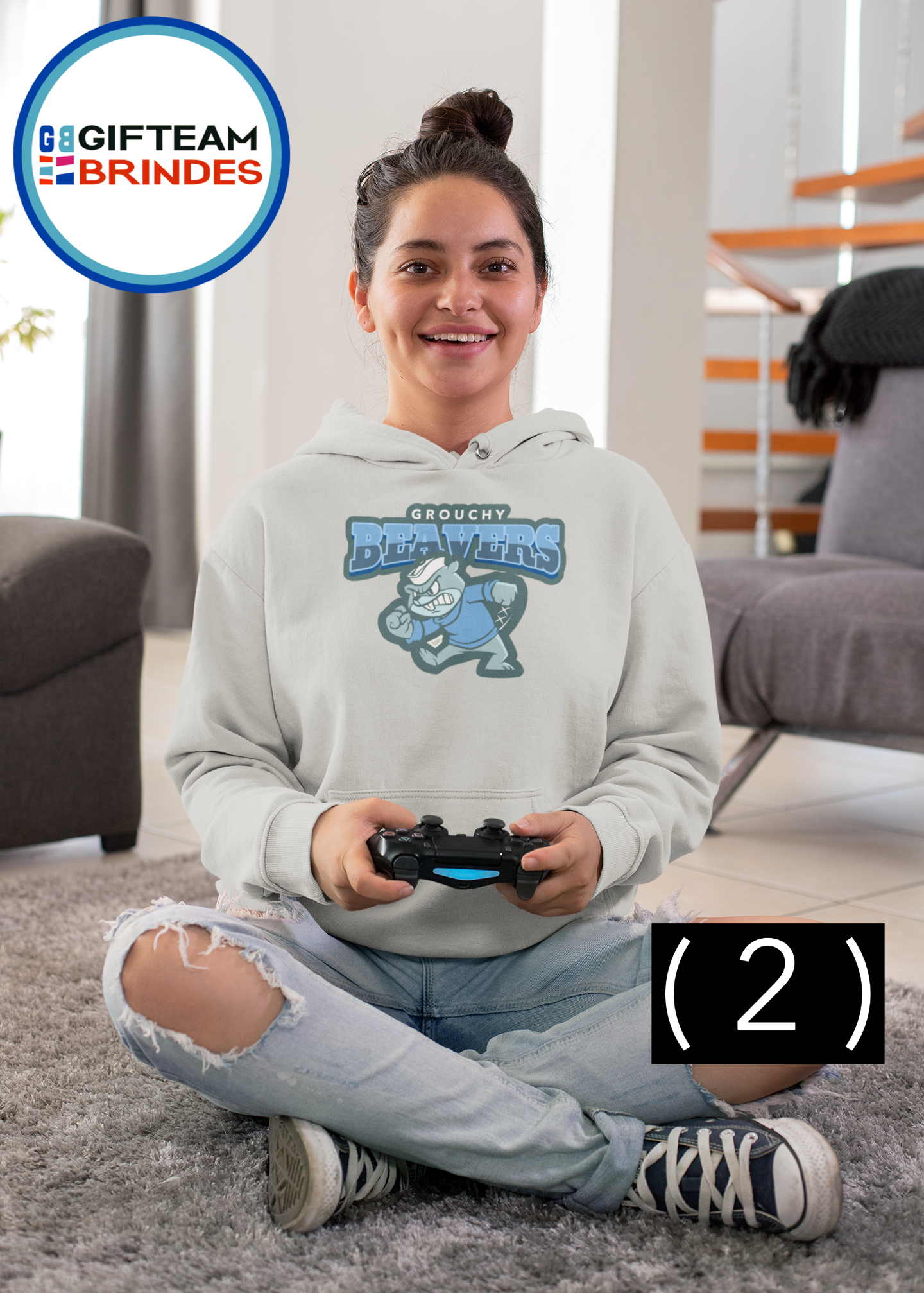 SWEAT SHIRTS CAPUZ SENHORA GAMING BEAVERS 236