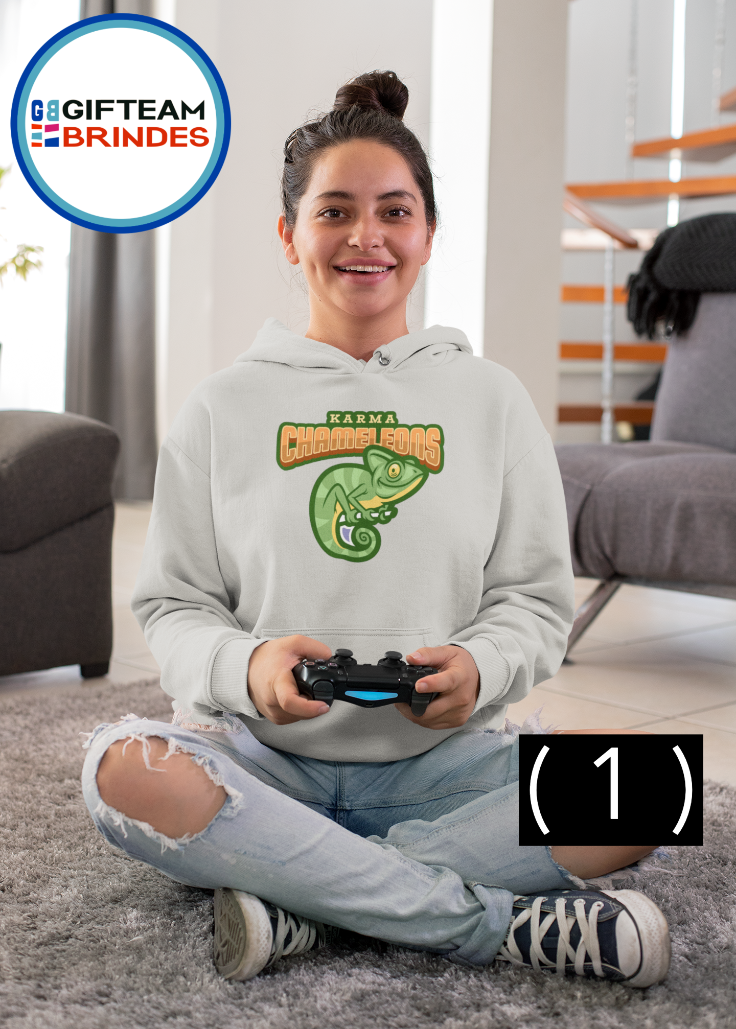 SWEAT SHIRTS CAPUZ SENHORA GAMING CAMALEONS  236