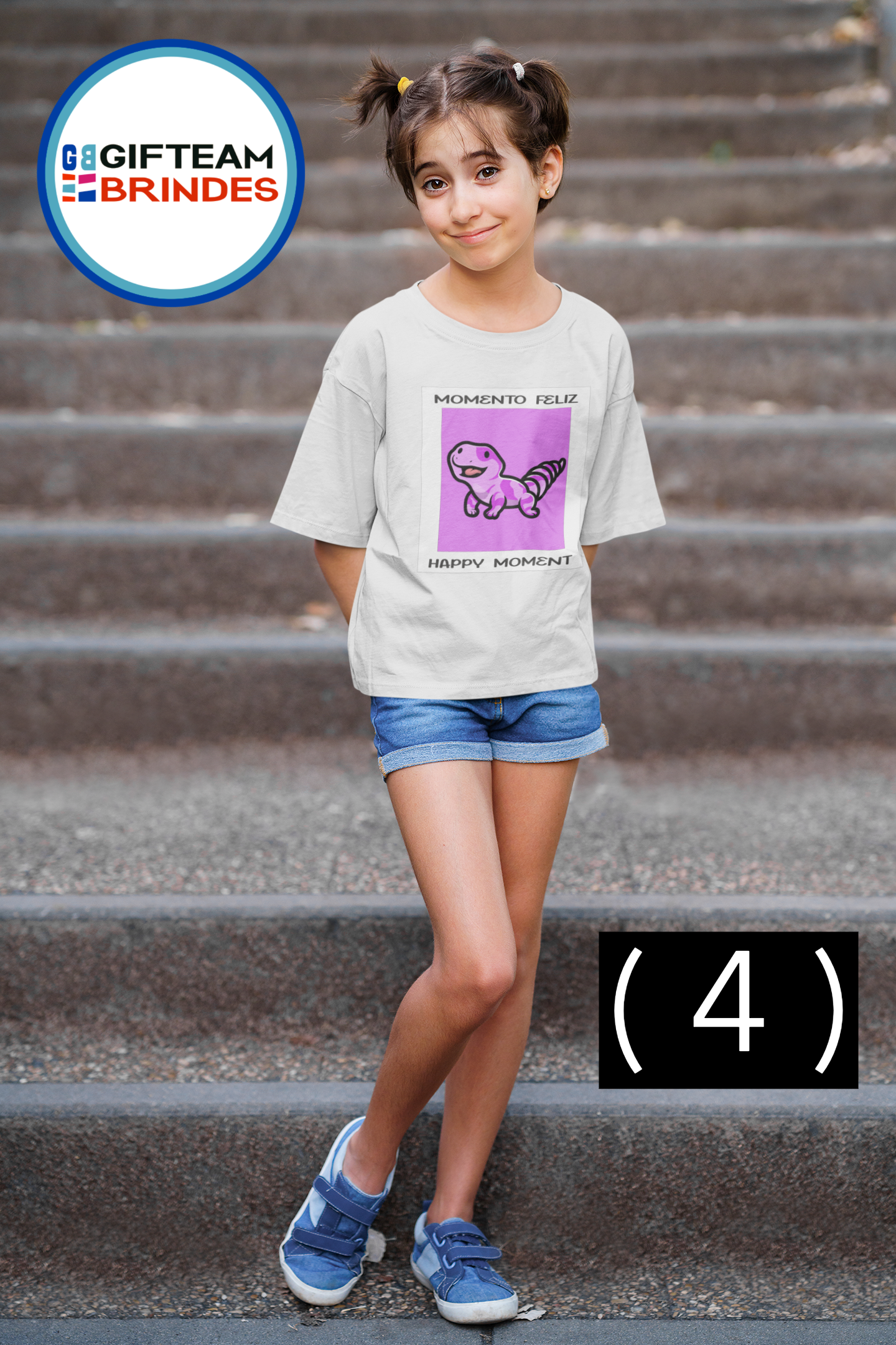 T-SHIRT CRIANÇA 4/6 UNISEXO MOM FELIZES GTMN