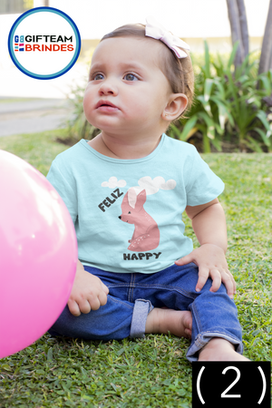 T-SHIRT BÉBÉ  UNISEXO FELIZ COELHO GTMN