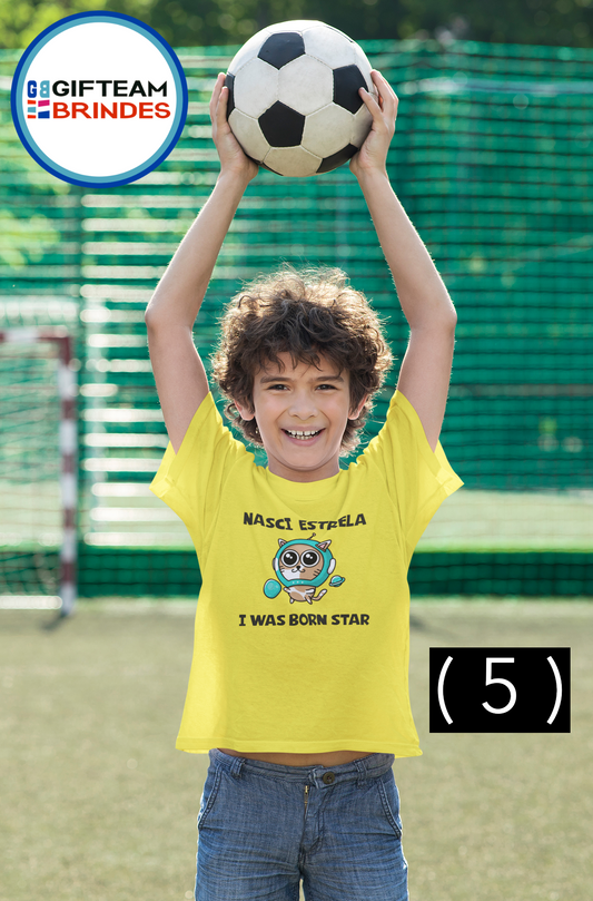 T-SHIRT CRIANÇA 4/6 UNISEXO NASCI ESTRELA GTMN