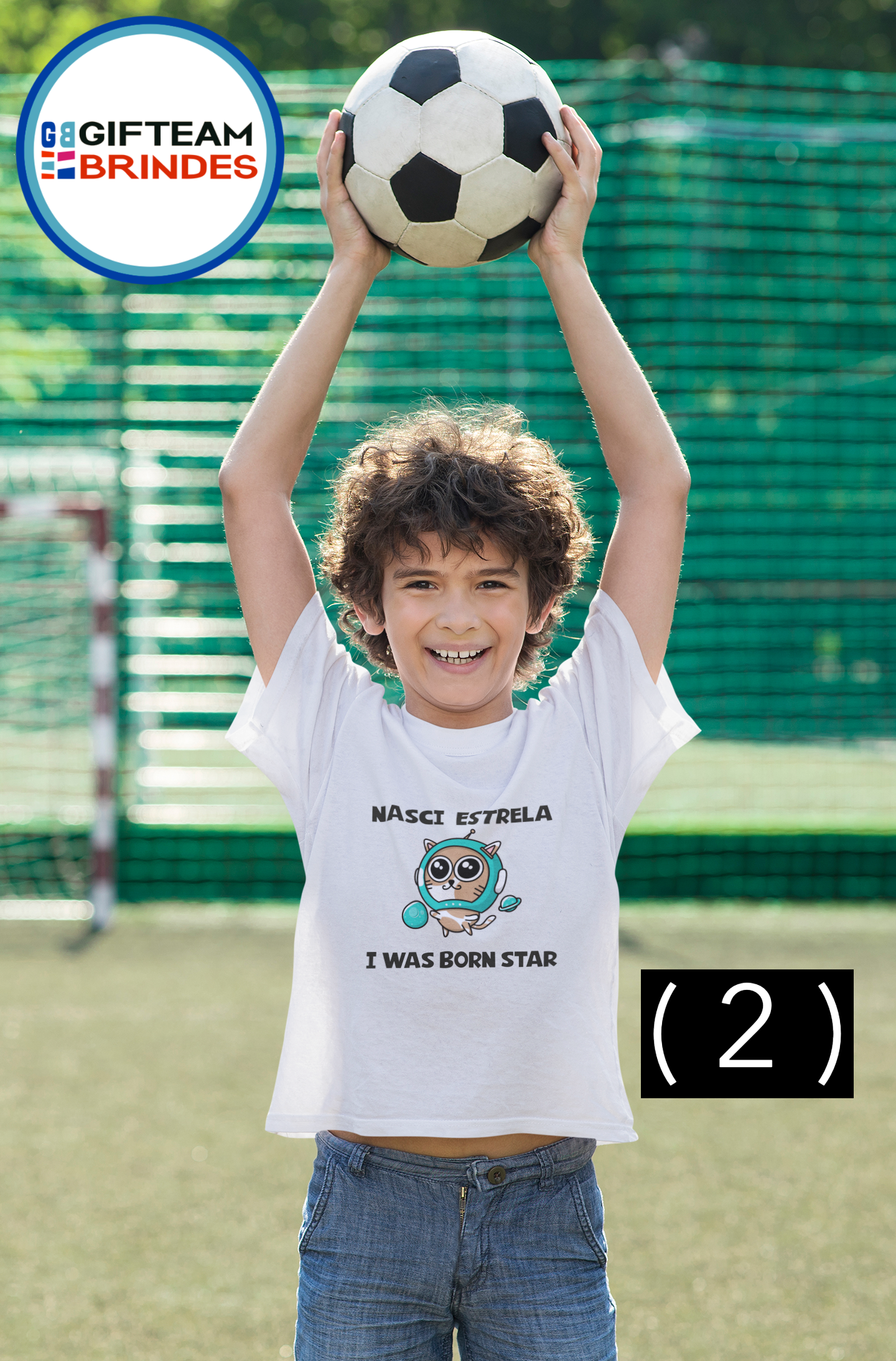T-SHIRT CRIANÇA 4/6 UNISEXO NASCI ESTRELA GTMN