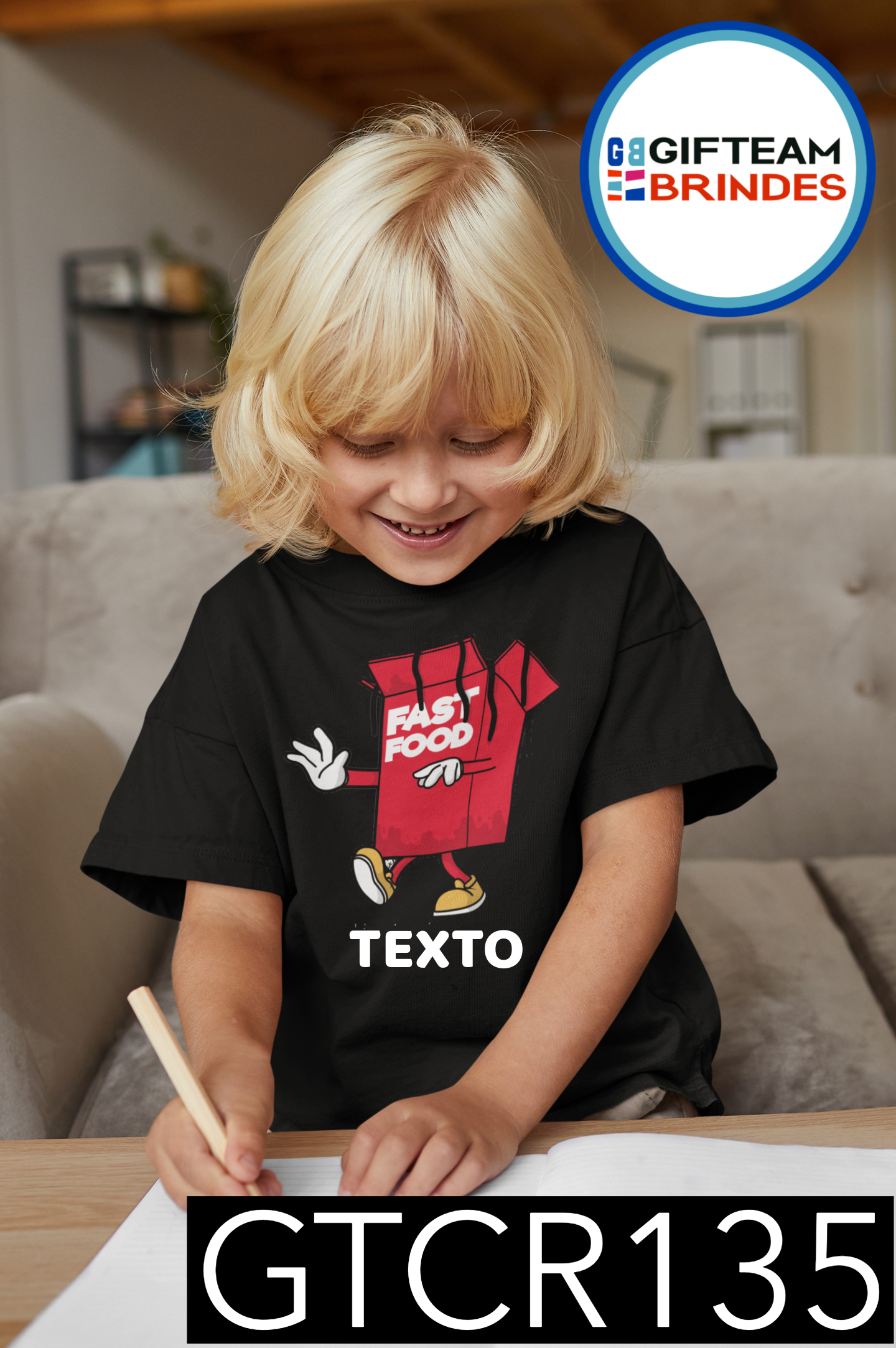 T-SHIRT CRIANÇA  ALIMENTOS GTCR135