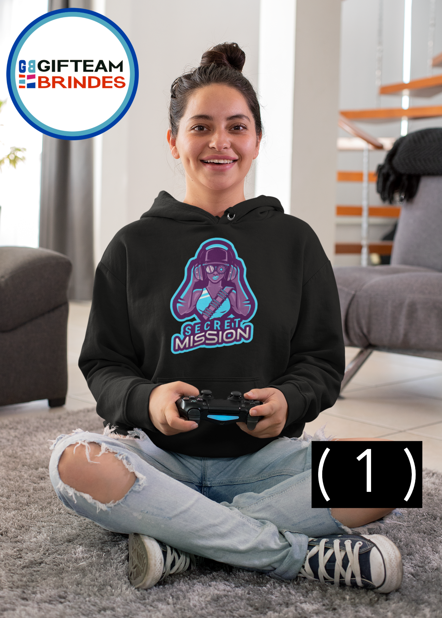 SWEAT SHIRTS CAPUZ SENHORA GAMING SECRET MESSION  236