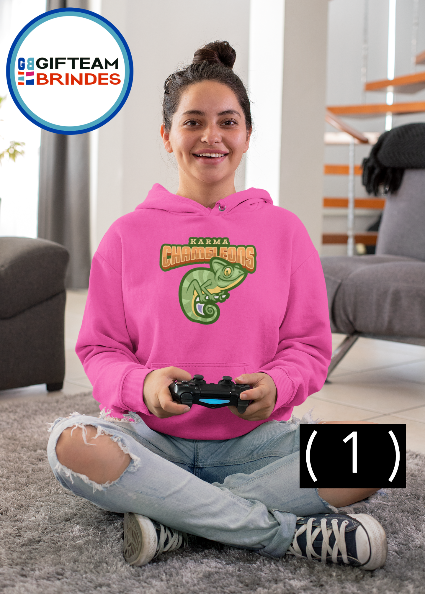 SWEAT SHIRTS CAPUZ SENHORA GAMING CAMALEONS  236