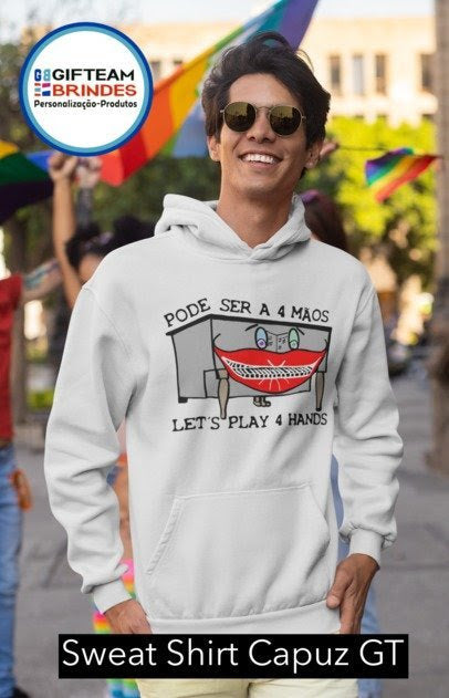 SWEAT CAPUZ HOMEM PIANO 4 MÃOS GTBC236