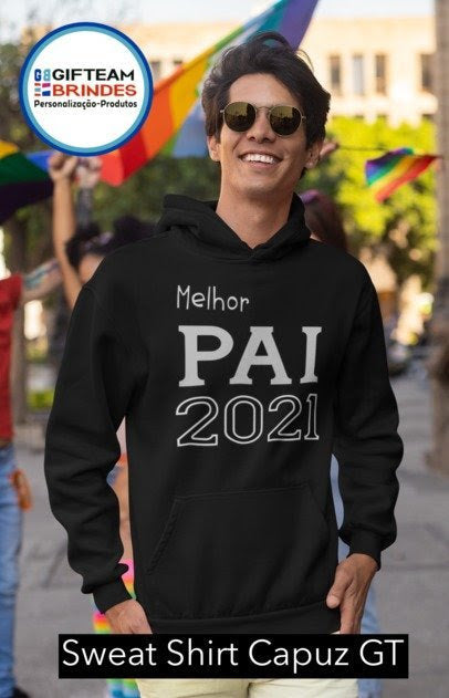 SWEAT CAPUZ HOMEM  MELHOR PAI 2021 GTBC236