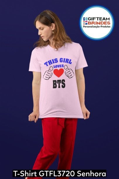 T-SHIRT SENHORA GTFL720 THIS GIRL LOVES BTS