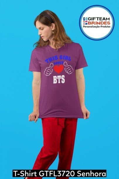 T-SHIRT SENHORA GTFL720 THIS GIRL LOVES BTS