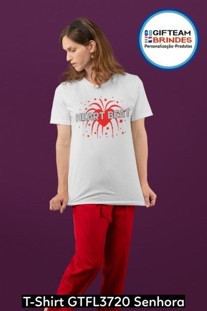 T-SHIRT SENHORA GTFL720 HEART BEAT