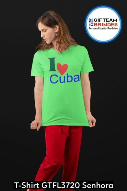 T-SHIRT SENHORA GTFL720 I LOVE CUBA
