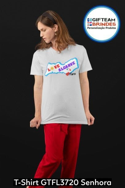 T-SHIRT SENHORA GTFL720 MAPA LOVE ALGARVE