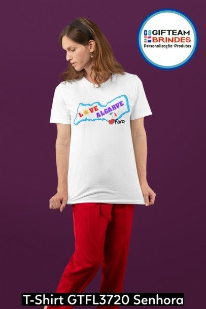 T-SHIRT SENHORA GTFL720 MAPA LOVE ALGARVE